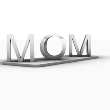 love dad & mom text illusion models 3d print model - Mito3D