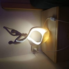 love dancer remix art sculpture bedside lamp led light support free no easy print 3d print model - Mito3D