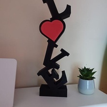 l'amour décoration cœur 40 cm 3d print model - Mito3D