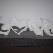 el amor de la decoración pose art cariño día san valentín escrito palabra casa estante 3d print model - Mito3D