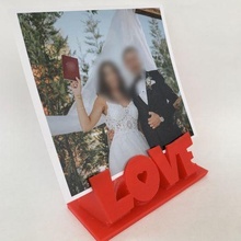 love desktop photo frame valentines day valentine's heart babe baby loved darling gift valentine 3d print model - Mito3D