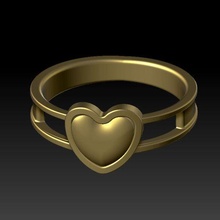love diamond ring 2 jewelry 3d print model - Mito3D