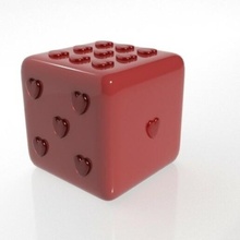 love dice - st valentine's day heart says art toy toys math 3d print model - Mito3D