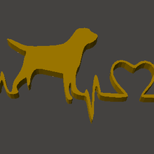 amor perro v3 Moda juguete Insignia llave anillo vida 3d print model - Mito3D
