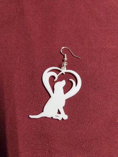 love dogs earring dog heart jewelery 3d print model - Mito3D