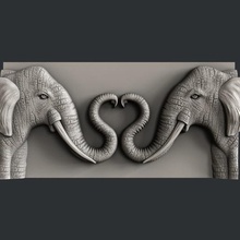Liebe Elefanten Kunst vcarve Sie Streben artcam magic Knochen Drucker 3dmodels 3d print model - Mito3D
