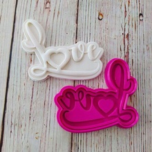 love embossed cutter valentine's day lovers cutting seal stamp pastry cookie 3d print model - Mito3D