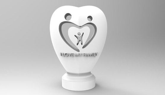 Liebe Familie Statue Status 3d print model - Mito3D