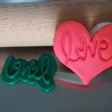 amor fondant carimbo ferramenta cortador de cookie cortante galleta sello san valentin 3d print model - Mito3D