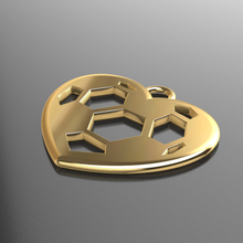 amar futebol ouro prata jóia stl esporte jóias 3d print model - Mito3D
