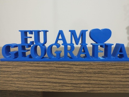 love geography decoration 3d print model - Mito3D