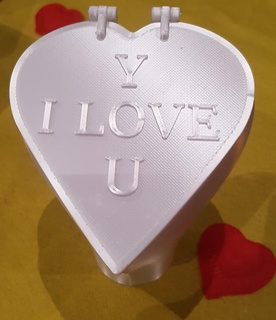 amar presente caixa st valentin coração 3d print model - Mito3D