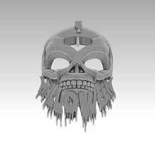 love halloween skull grave tomb head scary night metal black trick 3d print model - Mito3D
