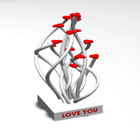 14 love heart fashion honey lover valentines feb gift 3D print model - Mito3D