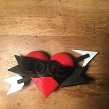 amar coração 3d print model - Mito3D