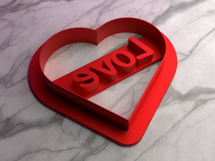love heart cookie cutter Home valentine valentines day kitchen_dining 3d print model - Mito3D