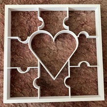 love heart cookie cutter puzzle cookies cute diy food kitchen 3d print model - Mito3D