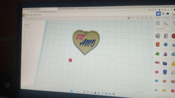 love heart keychain 3d print model - Mito3D