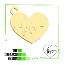 Aşk kalp anahtarlık Corazon aşk Llavero Sanat do it yourself süs kolye çemberler anahtar Zincir aziz Valentin sevgili gün 3d print model - Mito3D