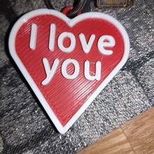 l'amour cœur porte clés bijoux 3d print model - Mito3D