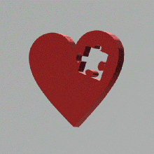 love heart puzzle piece herz leicht zu drucken ender valentines day startseite valendienstag valentine deko house 3d print model - Mito3D