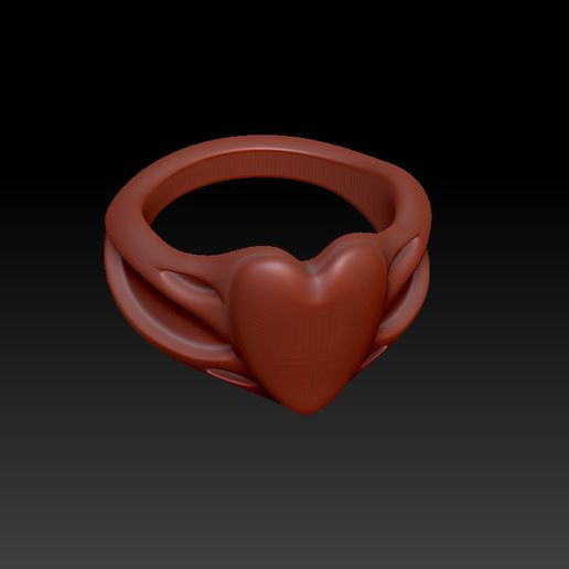 love heart ring jewelry 3D print model - Mito3D