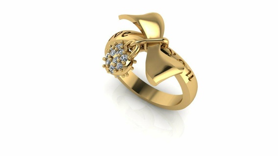 Aşk kalp yüzük s112 takı yazdırılabilir altın gümüş düğün 3dsmax sanatçı metal prototip stl kolye kolyeler kuş hıyarlar Antik kaplumbağa hayvanlar 3d print model - Mito3D