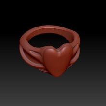 love heart ring jewelry 3d print model - Mito3D