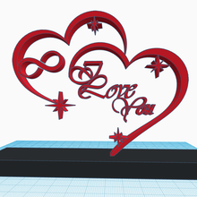 love heart stand decoration infinity symbol stars 3d print model - Mito3D