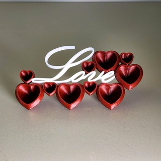 love hearts ornament Home valentine's day home you printing 3d popular heart lovers bride and groom gift gifts 3d print model - Mito3D