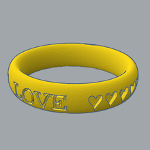 l'amour cœurs bague bijoux bijou Alliance 3d print model - Mito3D