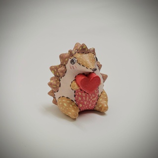 love hedgehog - animal heart ornament gif gift valentine's day 3d print model - Mito3D