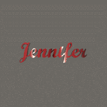 Aşk Jennifer Sanat kalp sevgili Metin çevirmek sevgililer 3d print model - Mito3D