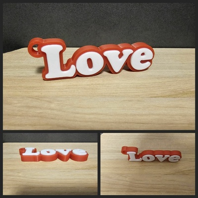 aşk anahtar yüzük fob sevgililer gün 3d print model - Mito3D