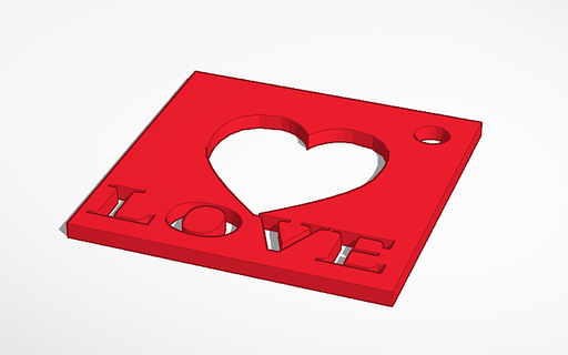 love keychain 3d print model - Mito3D