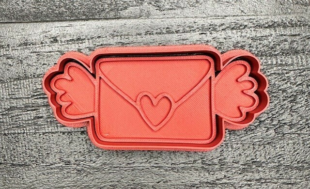 love letter cookie cutter stamp 3D print model - Mito3D