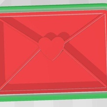 Aşk mektup kesici kurabiye kalp 3d print model - Mito3D