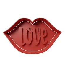 love lips cookie cutter cutting valentine's day valentine 3d print model - Mito3D
