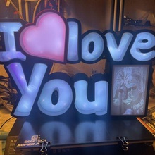 amar litofania arte placa luminoso iluminado coração decoração namorados aniversário casa 3d print model - Mito3D