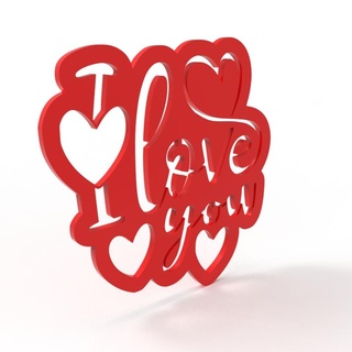 love logo art heart gift 3d print model - Mito3D