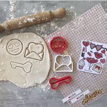 amore cookie cutter strumento emoji cuore chiave lettera il giorno di san valentino 3d print model - Mito3D