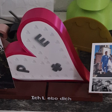Liebe Herz Valentinstag Geschenk personalisiert geehrter 3d print model - Mito3D