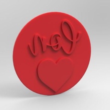 love stamp easter cutting cookies cookie cutter 3d print model - Mito3D
