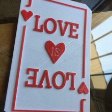 love is lgbt gay fashion home decoration table letters cards poker 3d print model - Mito3D
