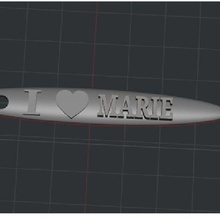 l'amour Marie porte clés 3d print model - Mito3D