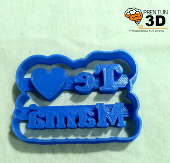 love mom cookie cutter mother's day stamp mum seal mom's 1 mothers happy 3d print model - Mito3D