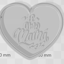 l'amour maman cœur coupeur biscuit biscuits mère journée joint fondant 3d print model - Mito3D