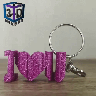 love mom keychain mother's day key ring jewelry gift idea original 3d print model - Mito3D