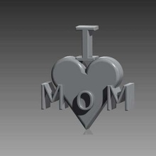 amore di mamma art segni loghi madre 3d print model - Mito3D