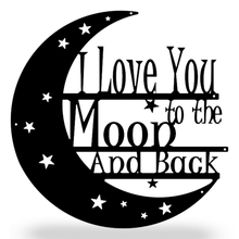 love moon art logo 2d 3d print model - Mito3D